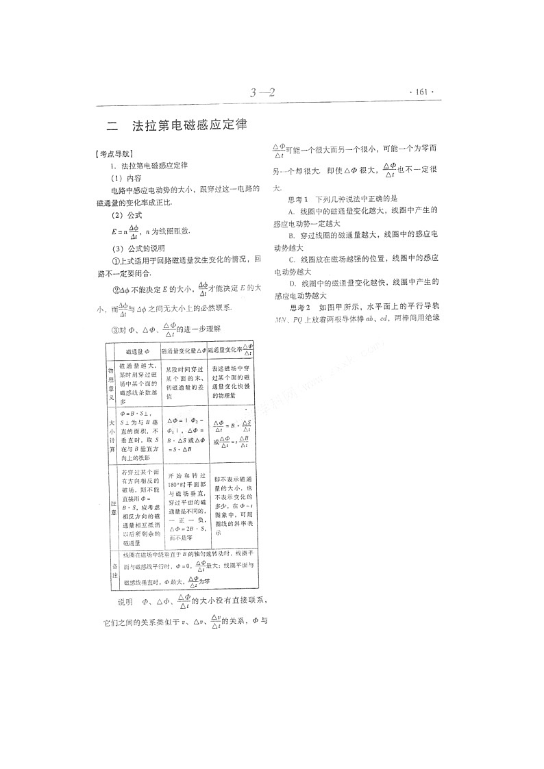 【山东】高考物理冲刺备考训练专项 4.4法拉第电磁感应定律 学案（扫描版）01
