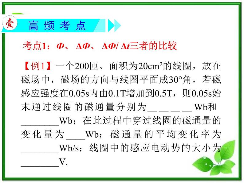 【精品】届高三物理一轮复习课件（人教版）：第4章  第4节  法拉第电磁感应定律第3页