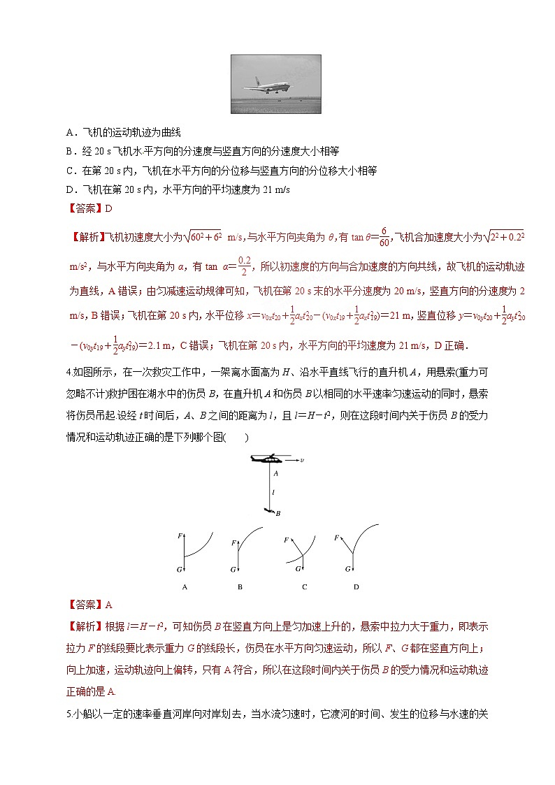 5.2 运动的合成与分解 练习（解析版）第2页
