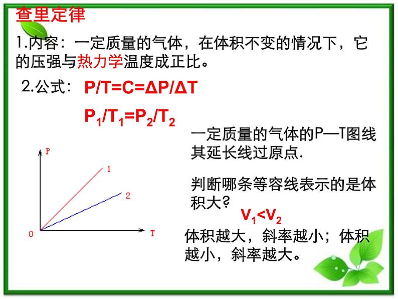 【新品】高二物理课件 8.2 《气体的等容变化和等压变化》 1（人教版选修3-3）第4页