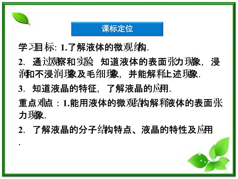 同步备课物理3-3，人教版  9.2《液体》课件5第3页