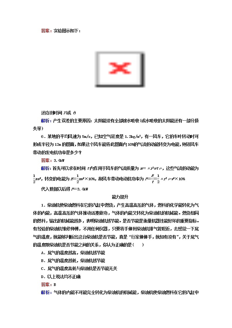 同步备课物理3-3，人教版10.6《能源和可持续发展》课时练2第3页