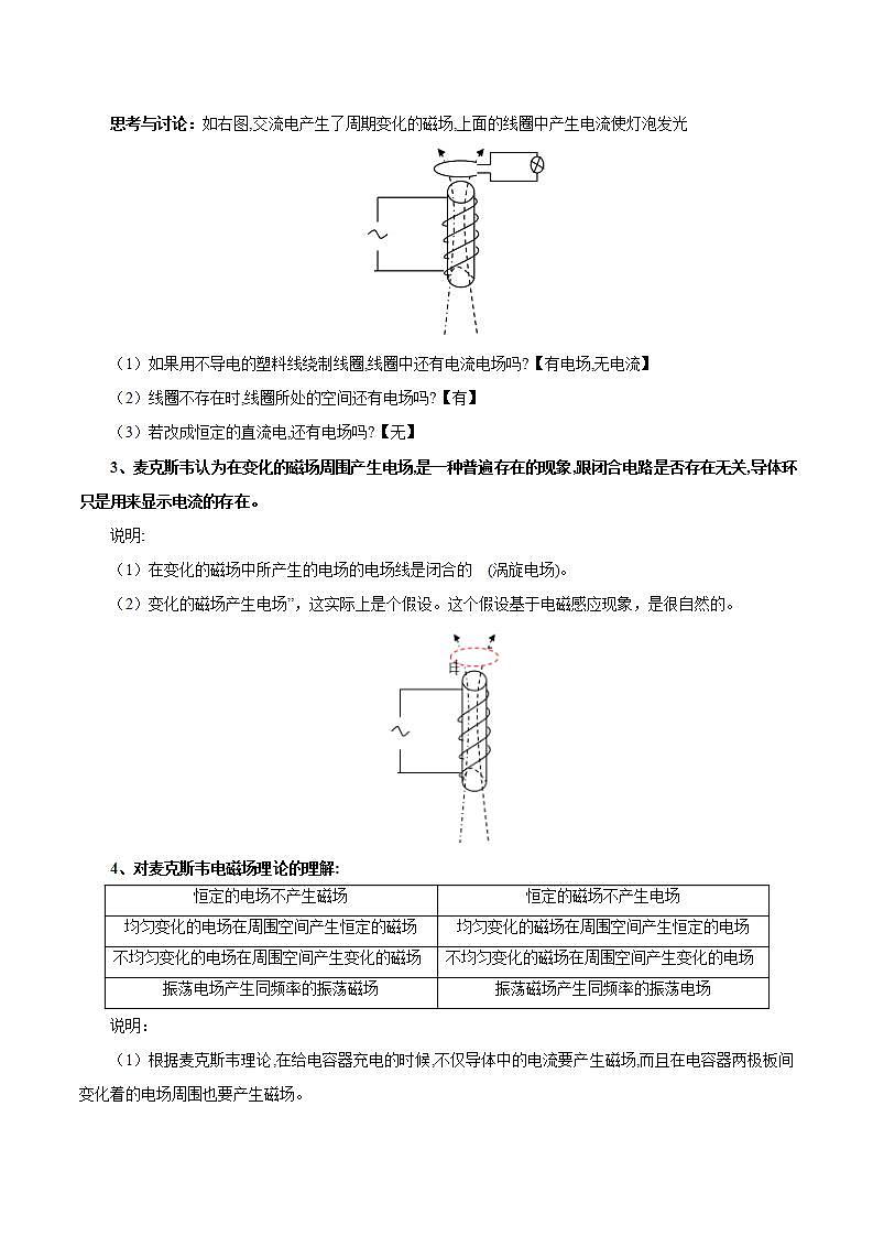4.2 电磁场与电磁波 学案第2页