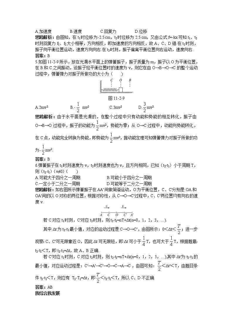 11.2简谐运动的描述__每课一练（人教选修3-4）第2页