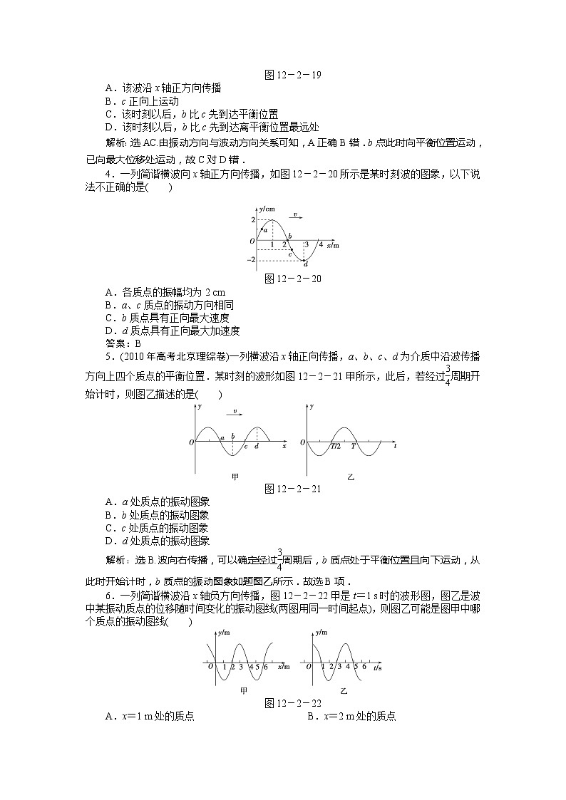 高二物理每课一练 12.2 波的图象 1（人教版选修3-4）第3页