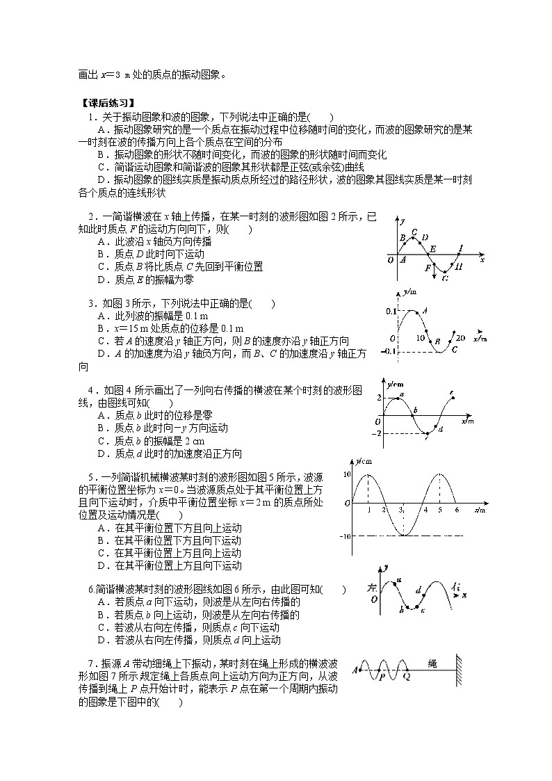 江苏桃州中学高二物理选修3-4导学案 12.2《波的图像》（人教版）03