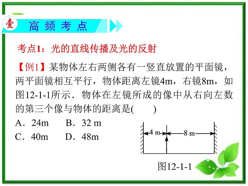 【精品】届高三物理一轮复习课件（人教版）：第13章  第1节  光的折射和全反射03