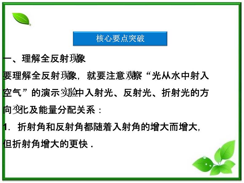 届高考物理课件：第19章第三节《全反射》（人教版选修3-4）08