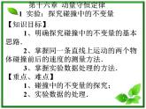 《实验：探究碰撞中的不变量》课件四（19张PPT）（新人教版选修3-5）