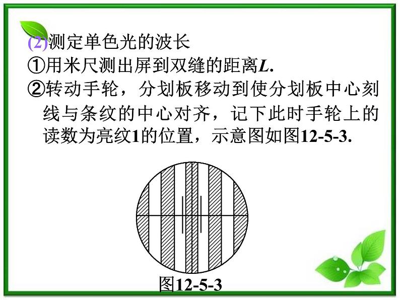 福建省高二物理一轮精品课件（新课标）：实验：用双缝干涉测光的波长08