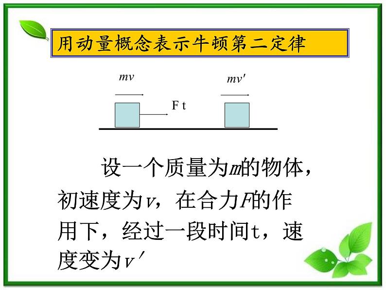 安徽省合肥市32中高中物理选修3-5《用动量概念表示牛顿第二定律》课件第5页