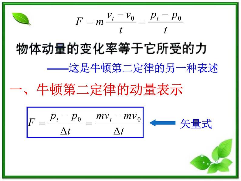 第六节《用动量概念表示牛顿第二定律》课件3（18张PPT）（人教版选修3-5）第6页