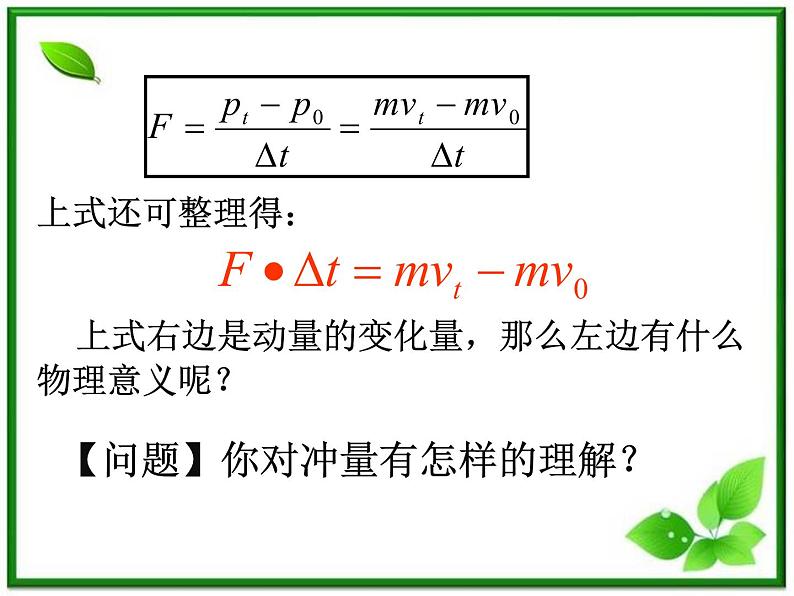 第六节《用动量概念表示牛顿第二定律》课件3（18张PPT）（人教版选修3-5）第8页