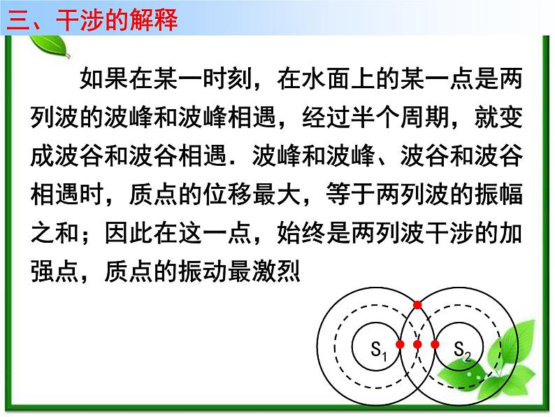 高二物理总复习课件 12.6 波的干涉（新人教版选修3-4）第6页