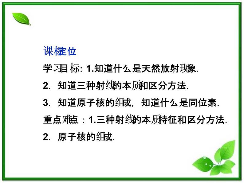 高二物理课件 19.1《原子核的组成》（人教版选修3-5）02