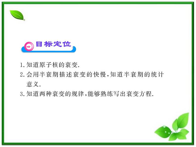 【一轮复习】高二物理课件 19.2 《放射性元素的衰变》 （人教版选修3-5）第2页