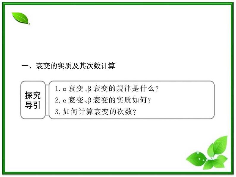 【一轮复习】高二物理课件 19.2 《放射性元素的衰变》 （人教版选修3-5）第8页