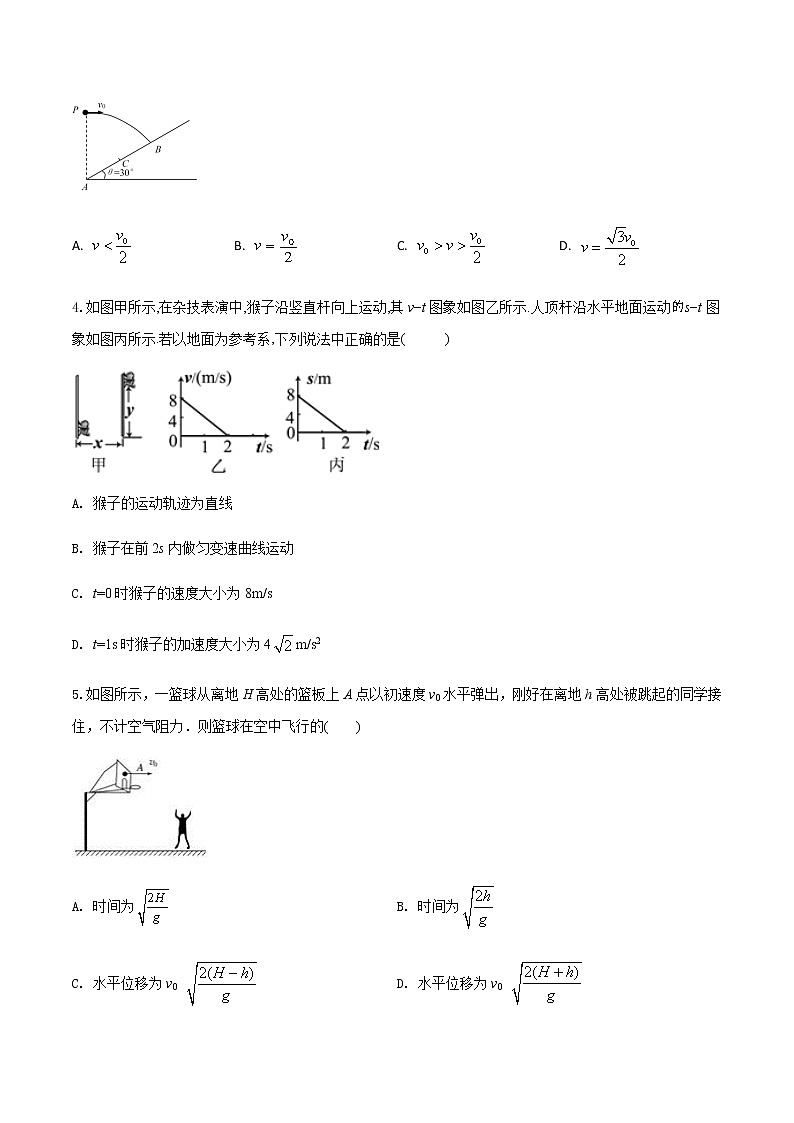 第五章 抛体运动  单元检测02