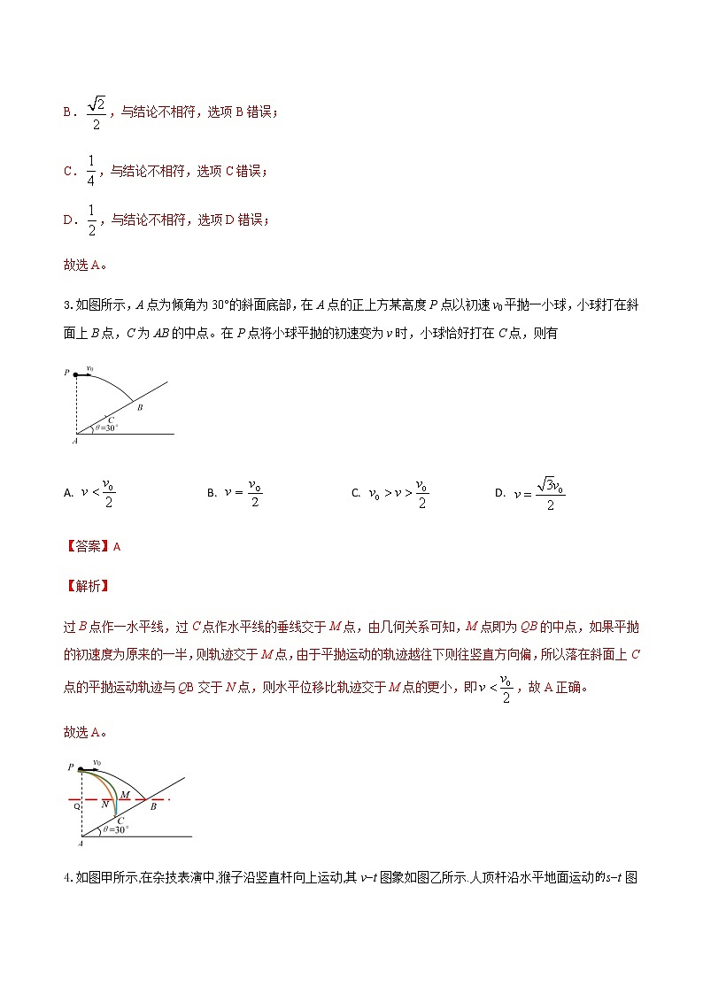 第五章 抛体运动  单元检测03
