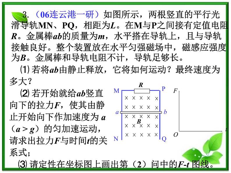 吉林省长春市第五中学高三物理课件第4课时 《电磁感应》规律应用二 力（新人教版）08