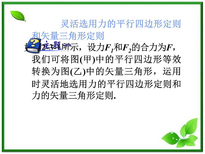 福建省高二物理一轮精品课件（新课标）： 力的合成与分解05