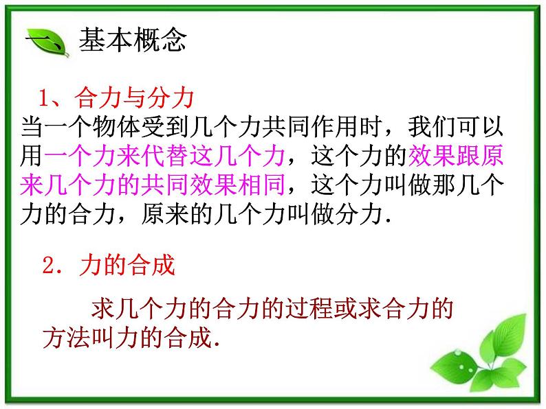 高中物理人教版必修1课件 《力的合成》103