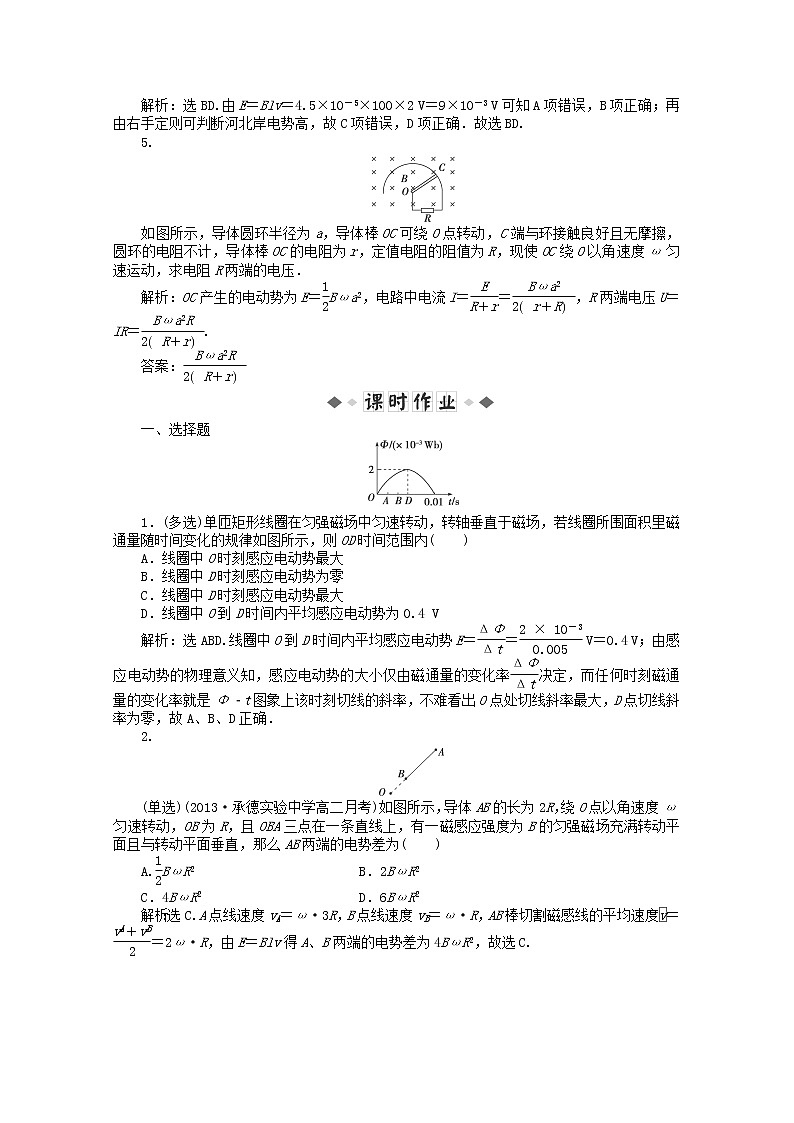 高中物理 第四章第四节 《法拉第电磁感应定律》知能演练轻松闯关 新人教版选修3-202