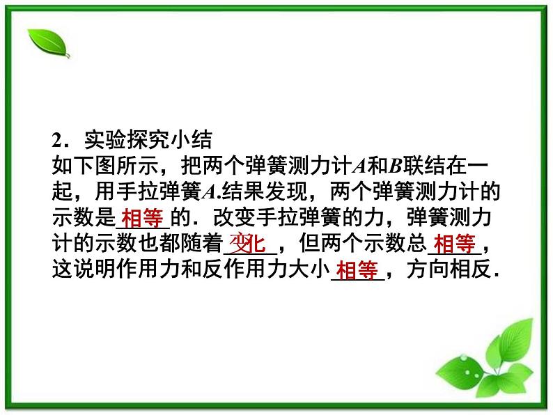 新课标同步导学高一物理课件：牛顿第三定律（沪科版必修1）第3页