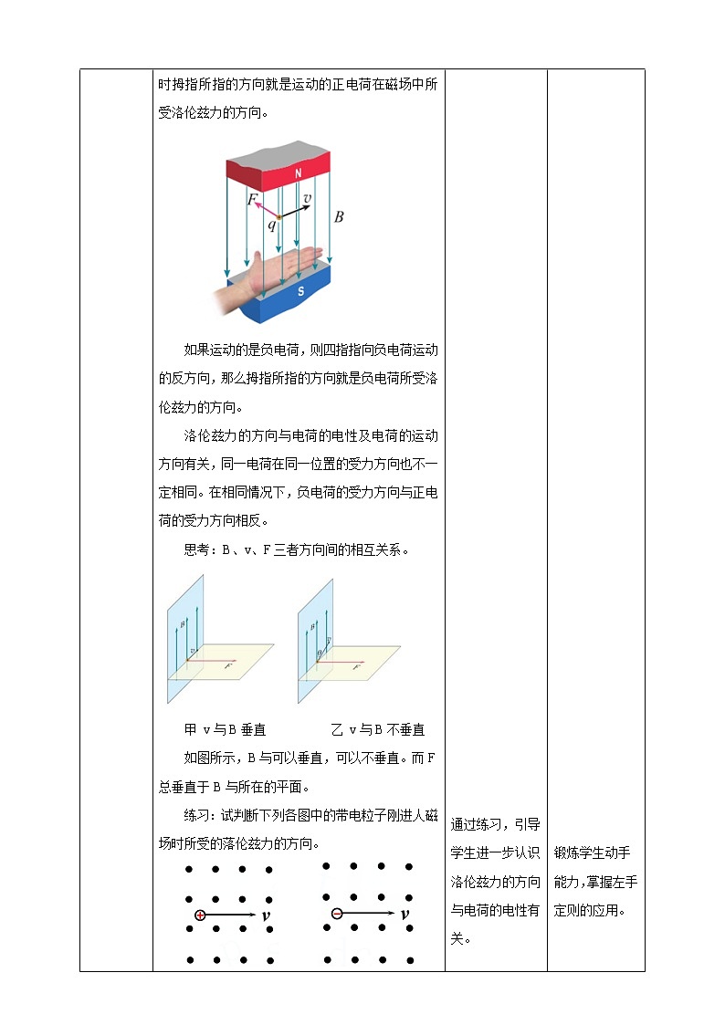 1.2磁场对运动电荷的作用力 课件+教案+练习03