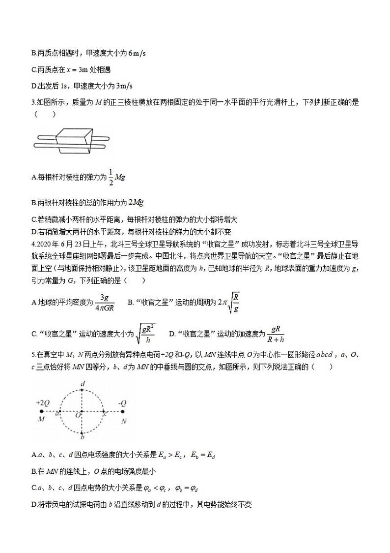 河北省衡水中学2021届高三下学期第二次调研考试物理试题含答案第2页