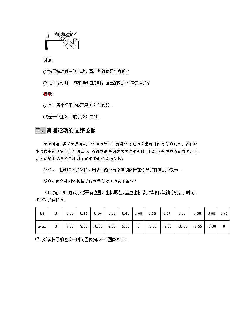 《振动的描述 第2课时》示范课教学设计【物理鲁科版高中选择性必修第一册（新课标）】02