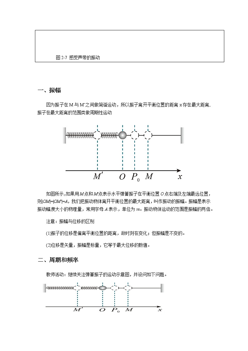 《振动的描述 第1课时》示范课教学设计【物理鲁科版高中选择性必修第一册（新课标）】02