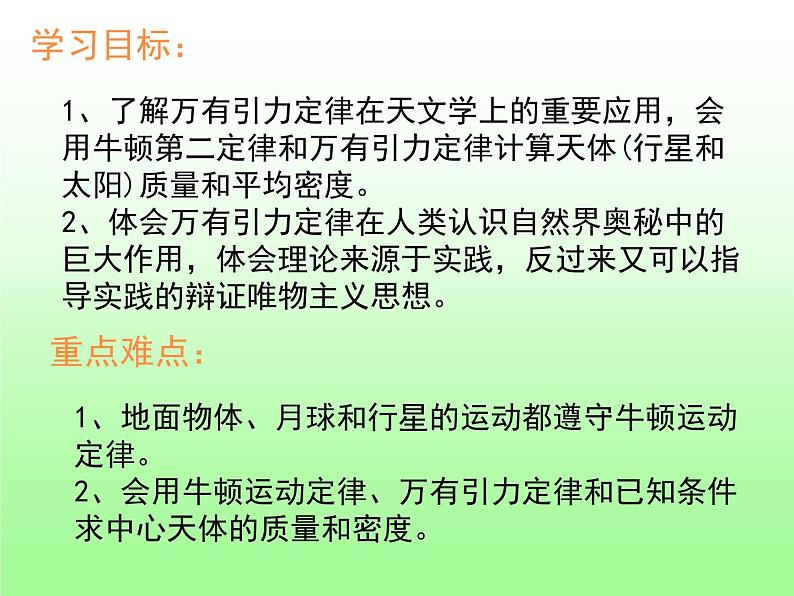 人教版（2003）高中物理必修二第六章万有引力与航天——万有引力理论的成就课件PPT02