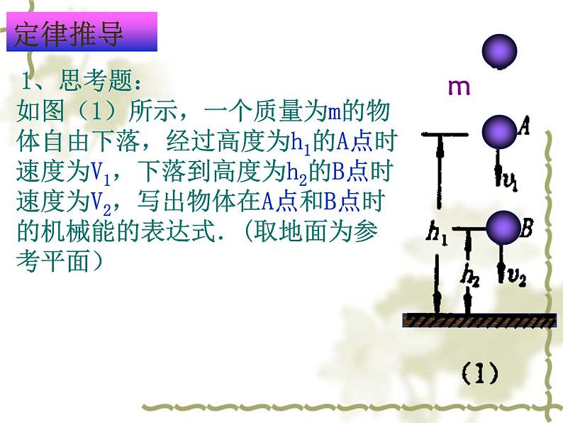 人教版（新课标）高中物理必修二第七章机械能守恒定律——机械能守恒定律讲稿课件PPT07