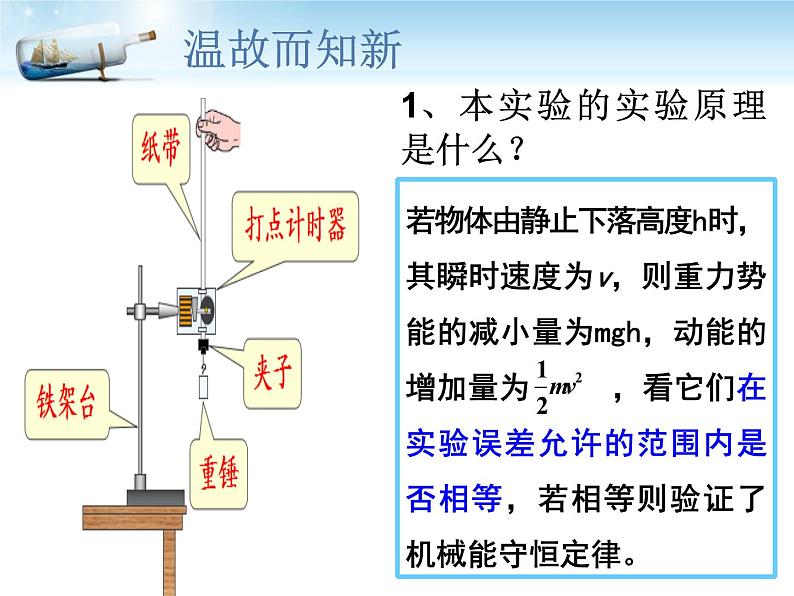 人教版（新课标）高中物理必修二第七章机械能守恒定律——验证机械能守恒定律之创新实验设计课件PPT02