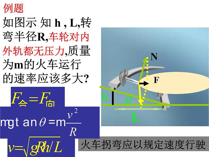 人教版（新课标）高中物理必修二第五章曲线运动——5.7生活中的圆周运动 说课稿课件PPT第8页