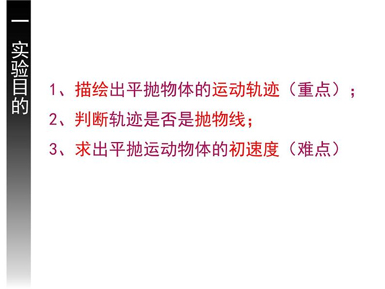 人教版（新课标）高中物理必修二第五章曲线运动——§5.3 实验：研究平抛运动课件PPT第4页