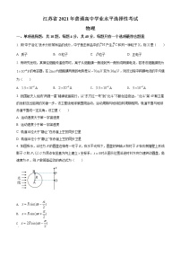 2021年新高考江苏物理卷及答案解析（原卷+解析卷）