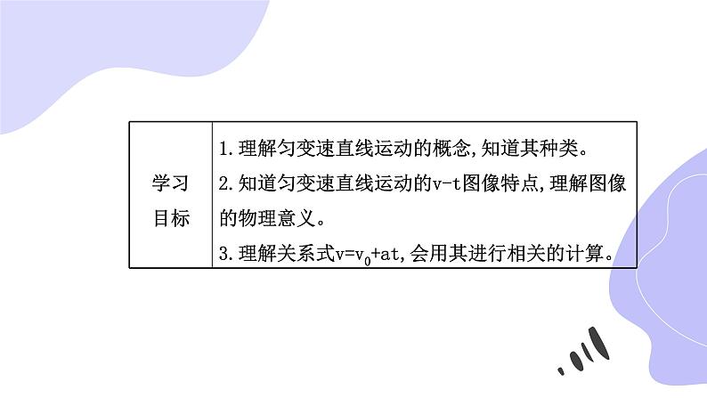 物理人教版（2019）必修一《匀变速直线运动的速度与时间的关系》教学课件02