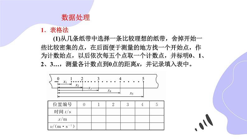 物理人教版（2019）必修一《实验：探究小车速度随时间变化的规律》教学课件第7页