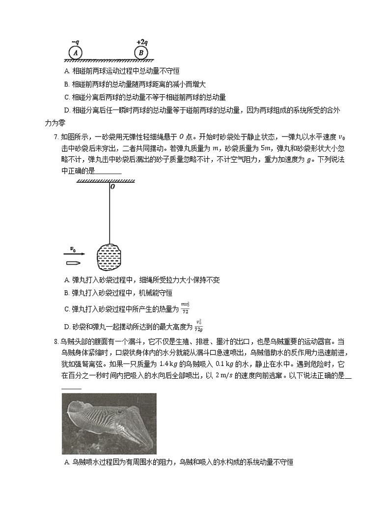 【备战2022】高考物理选择题专题强化训练：动量守恒定律及其应用第2页
