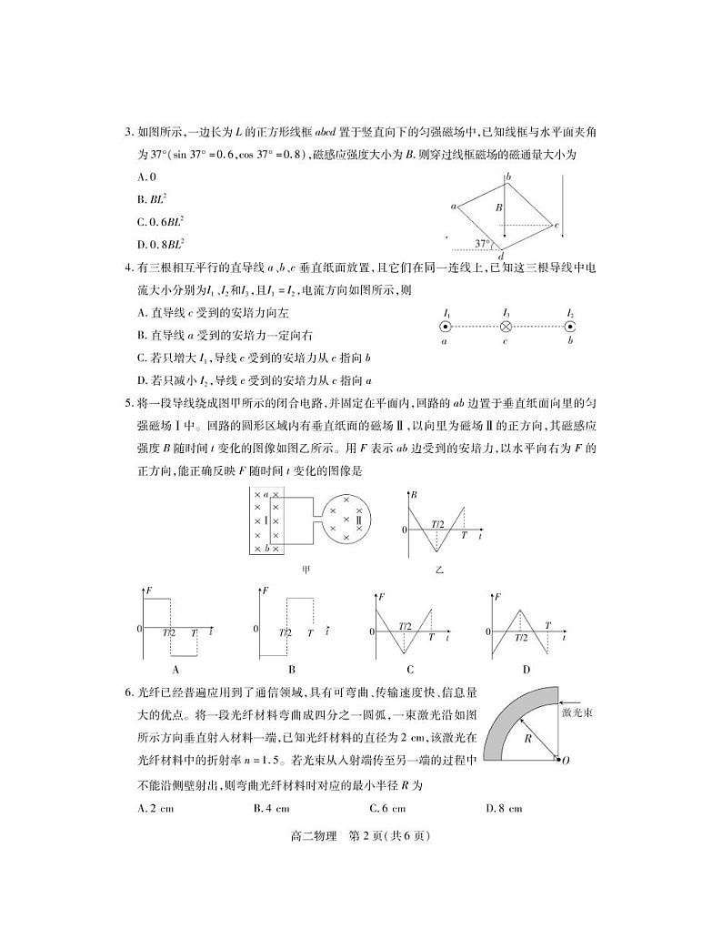 湖北省广水市实验高级中学2021-2022学年高二元月期末考试物理试卷（PDF版）第2页