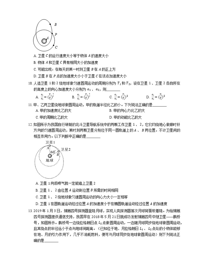 2022届高考物理选择题专题强化训练：万有引力定律及其应用(广东使用)第3页