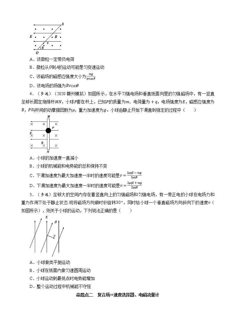 选择题13 《复合场中的带电粒子》-解码高考2021物理一轮复习题型突破（原卷版）第2页