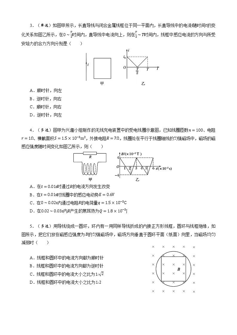 选择题15 《电磁感应》-解码高考2021物理一轮复习题型突破（原卷版）第2页