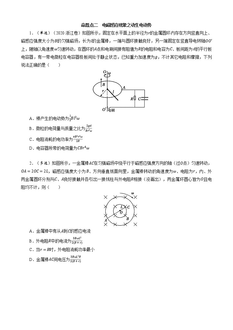 选择题15 《电磁感应》-解码高考2021物理一轮复习题型突破（原卷版）第3页