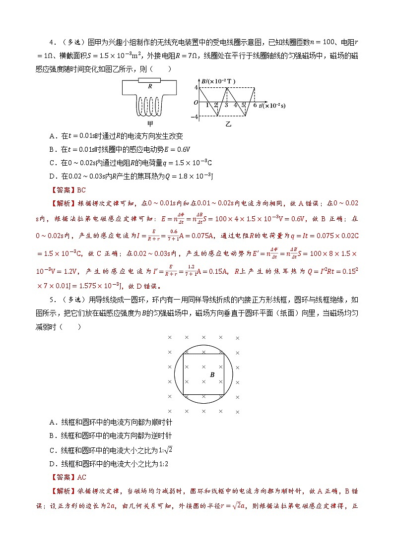 选择题15 《电磁感应》-解码高考2021物理一轮复习题型突破（解析版）第3页