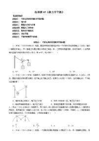 选择题05 《静力学平衡》-解码高考2021物理一轮复习题型突破