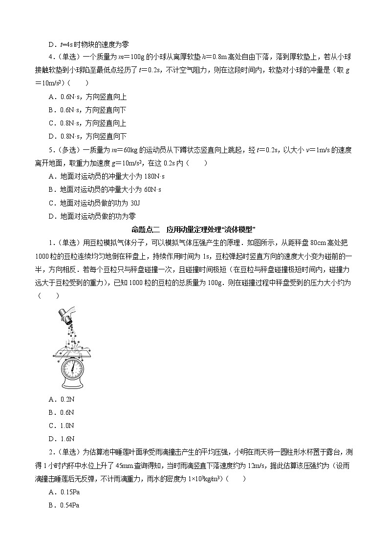 选择题09 《双动定理之动量》-解码高考2021物理一轮复习题型突破02