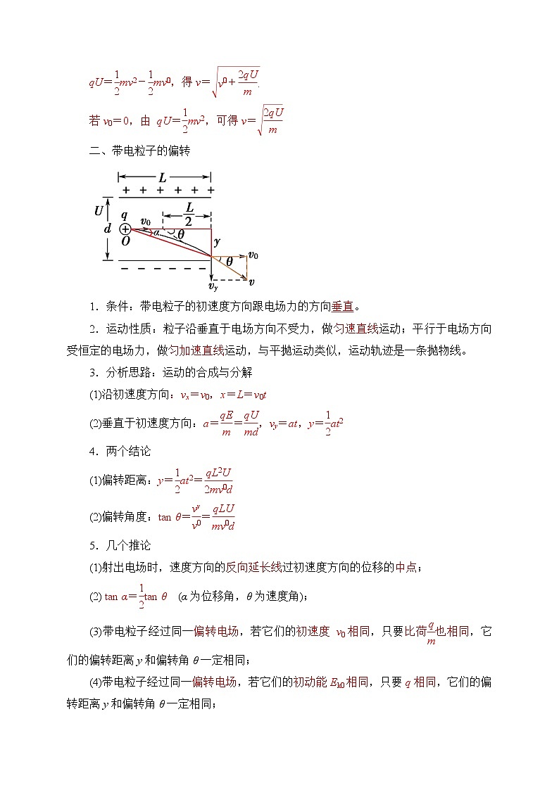 10.5-1带电粒子在电场中的运动 学案第2页